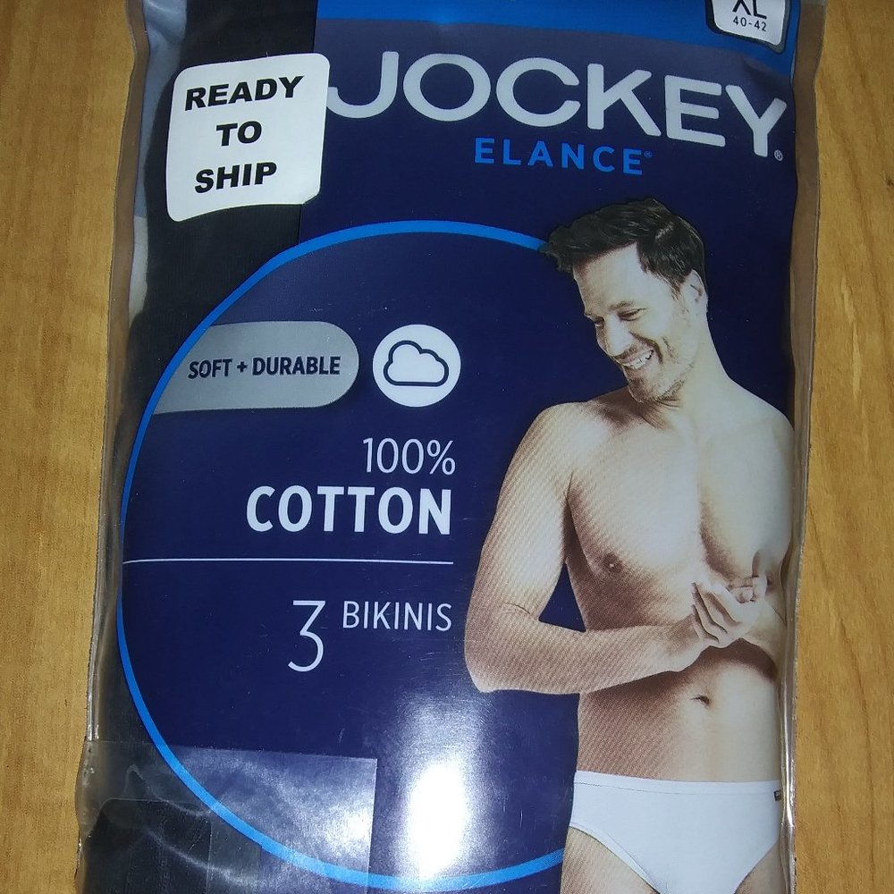 Jockey Elance Bikinis Black Pack of 3